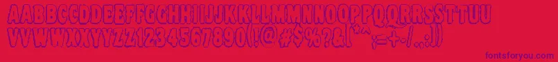 Vtc Nightofthedrippydeadouttie Font – Purple Fonts on Red Background