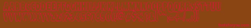 Vtc Nightofthedrippydeadouttie Font – Red Fonts on Brown Background