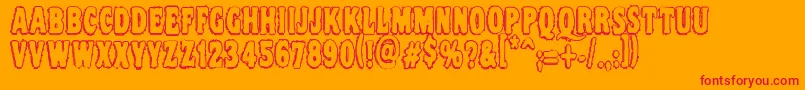 Vtc Nightofthedrippydeadouttie Font – Red Fonts on Orange Background