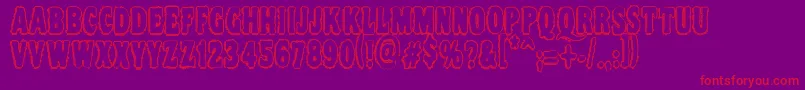 Vtc Nightofthedrippydeadouttie Font – Red Fonts on Purple Background