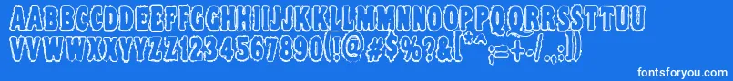 Vtc Nightofthedrippydeadouttie Font – White Fonts on Blue Background