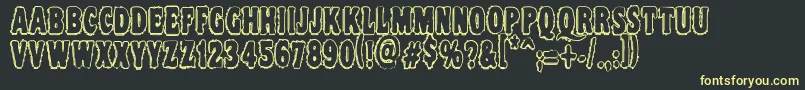 Vtc Nightofthedrippydeadouttie Font – Yellow Fonts on Black Background