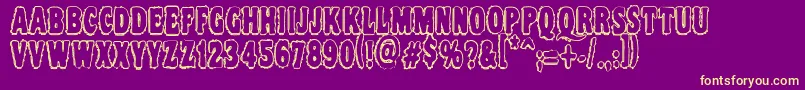 Vtc Nightofthedrippydeadouttie Font – Yellow Fonts on Purple Background