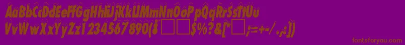 SchneehutcondensedDb Font – Brown Fonts on Purple Background