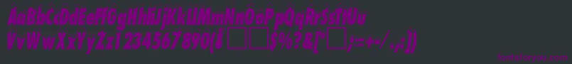 SchneehutcondensedDb Font – Purple Fonts on Black Background