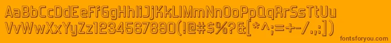 ForgottenfuturistshadowRegular Font – Brown Fonts on Orange Background