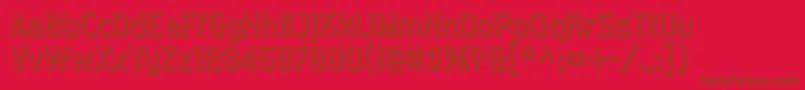 ForgottenfuturistshadowRegular Font – Brown Fonts on Red Background