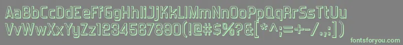 fuente ForgottenfuturistshadowRegular – Fuentes Verdes Sobre Fondo Gris