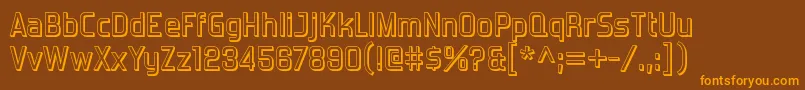 ForgottenfuturistshadowRegular Font – Orange Fonts on Brown Background