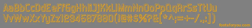 ForgottenfuturistshadowRegular Font – Orange Fonts on Gray Background