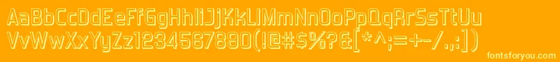 ForgottenfuturistshadowRegular Font – Yellow Fonts on Orange Background