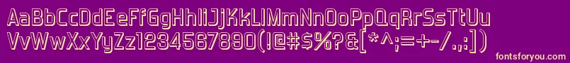 ForgottenfuturistshadowRegular Font – Yellow Fonts on Purple Background