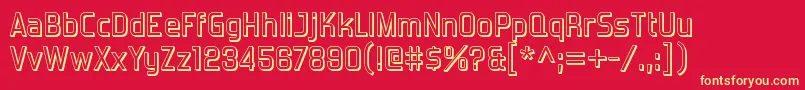 ForgottenfuturistshadowRegular Font – Yellow Fonts on Red Background