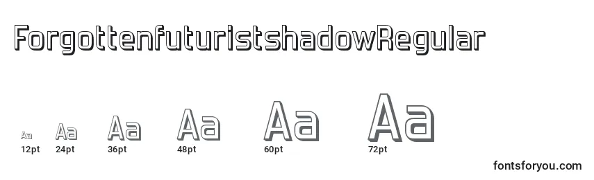 ForgottenfuturistshadowRegular Font Sizes