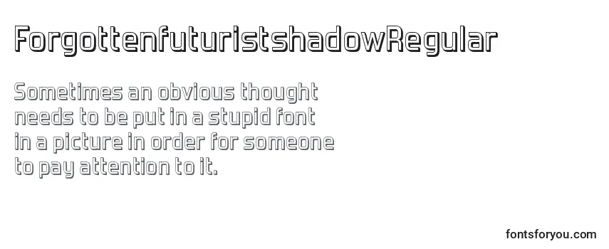 Обзор шрифта ForgottenfuturistshadowRegular