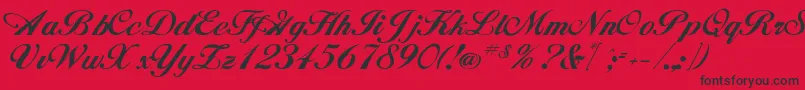 Hancock Font – Black Fonts on Red Background