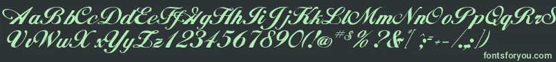 Hancock Font – Green Fonts on Black Background