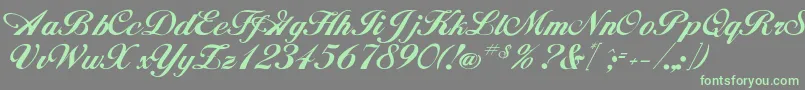 Hancock Font – Green Fonts on Gray Background