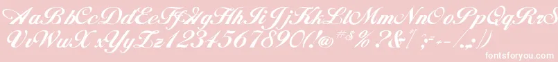Saiba mais sobre a fonte Hancock Fonte Hancock – fontes brancas em um fundo rosa