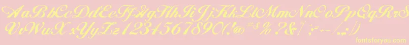 More about Hancock Font Hancock Font – Yellow Fonts on Pink Background