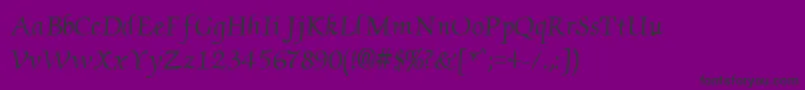 CyrillicchancellorNormal Font – Black Fonts on Purple Background