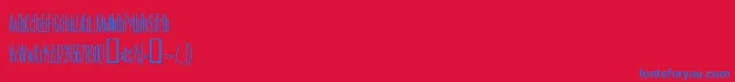 MoviePosterCondensed Font – Blue Fonts on Red Background