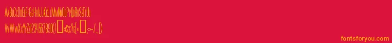 MoviePosterCondensed Font – Orange Fonts on Red Background