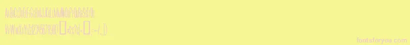 MoviePosterCondensed Font – Pink Fonts on Yellow Background