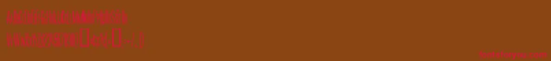 MoviePosterCondensed Font – Red Fonts on Brown Background