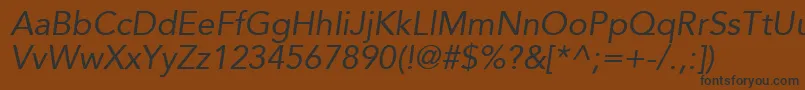 Шрифт ExpoSsiItalic – чёрные шрифты на коричневом фоне