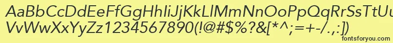 ExpoSsiItalic Font – Black Fonts on Yellow Background