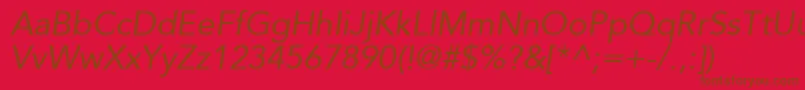 ExpoSsiItalic Font – Brown Fonts on Red Background