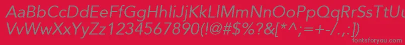 fuente ExpoSsiItalic – Fuentes Grises Sobre Fondo Rojo