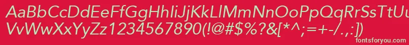 fuente ExpoSsiItalic – Fuentes Verdes Sobre Fondo Rojo