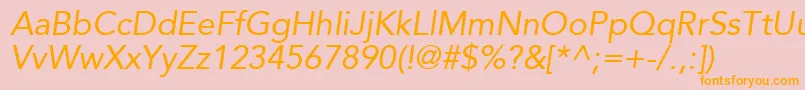 ExpoSsiItalic Font – Orange Fonts on Pink Background