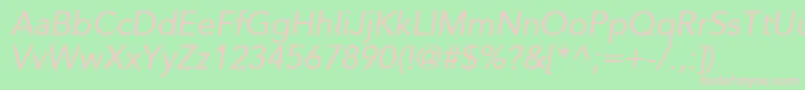 フォントExpoSsiItalic – 緑の背景にピンクのフォント