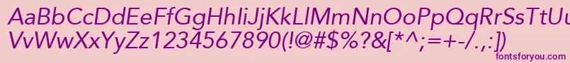 ExpoSsiItalic Font – Purple Fonts on Pink Background