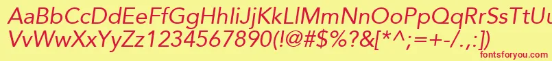 ExpoSsiItalic Font – Red Fonts on Yellow Background