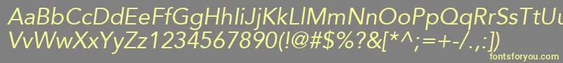 ExpoSsiItalic Font – Yellow Fonts on Gray Background