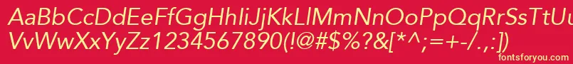 ExpoSsiItalic Font – Yellow Fonts on Red Background