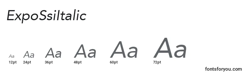 ExpoSsiItalic Font Sizes