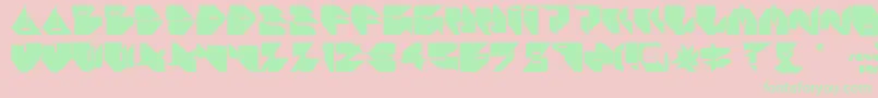 IkosDubSolid Font – Green Fonts on Pink Background