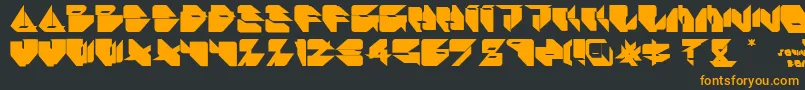 IkosDubSolid Font – Orange Fonts on Black Background