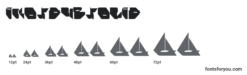 IkosDubSolid Font Sizes