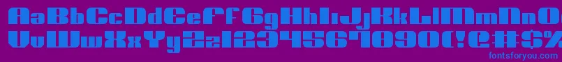 Nolov2 Font – Blue Fonts on Purple Background