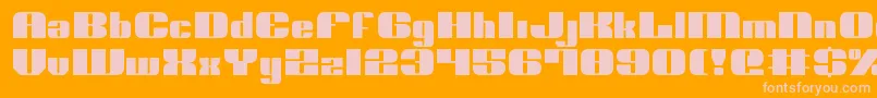 Nolov2 Font – Pink Fonts on Orange Background