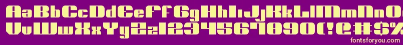 Nolov2 Font – Yellow Fonts on Purple Background