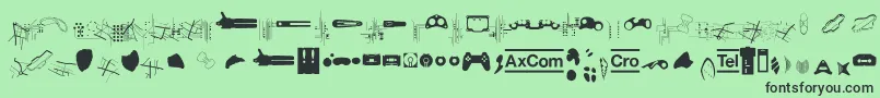 Crocrotraumax Font – Black Fonts on Green Background