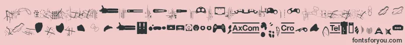 Crocrotraumax Font – Black Fonts on Pink Background