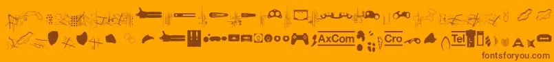 Crocrotraumax Font – Brown Fonts on Orange Background